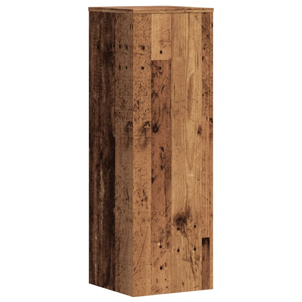 vidaXL Pflanzenständer Altholz-Optik 33x33x100 cm Holzwerkstoff