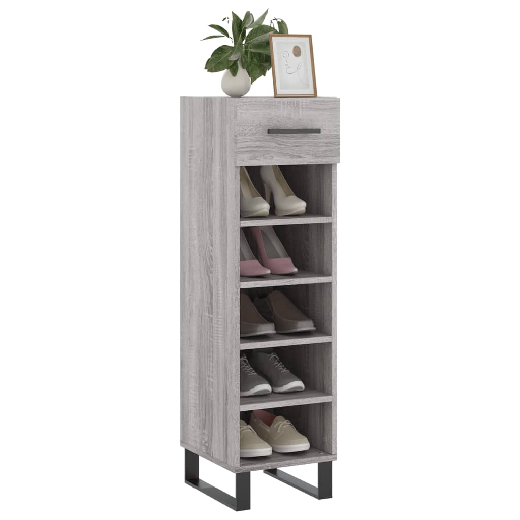 vidaXL Schuhschrank Grau Sonoma 30x35x105 cm Holzwerkstoff