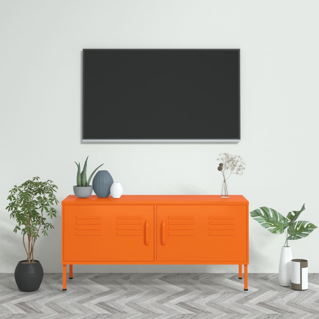 vidaXL TV-Schrank Orange 105x35x50 cm Stahl