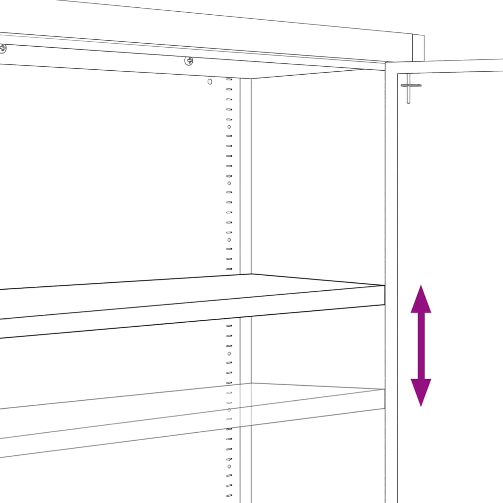 vidaXL Aktenschrank Hellgrau und Blau 90x40x180 cm Stahl