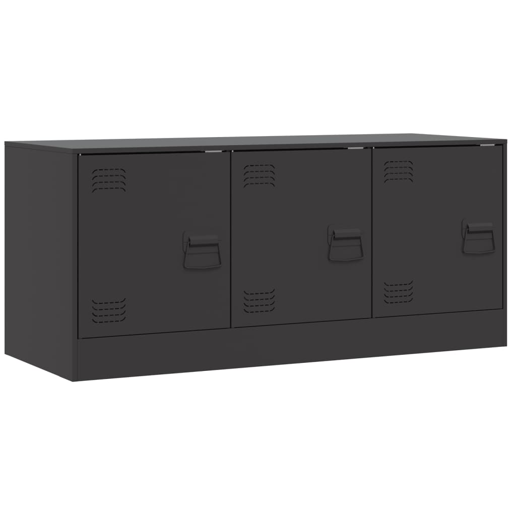 vidaXL TV-Schrank Schwarz 99x39x44 cm Stahl