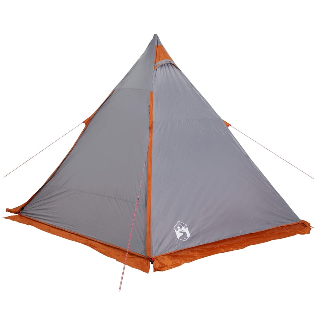 vidaXL Tipi-Familienzelt 6 Personen Grau Wasserdicht