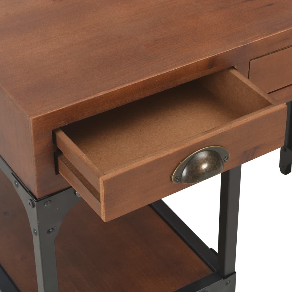 vidaXL Schreibtisch mit 3 Schubladen 110x50x78 cm Massivholz Tanne