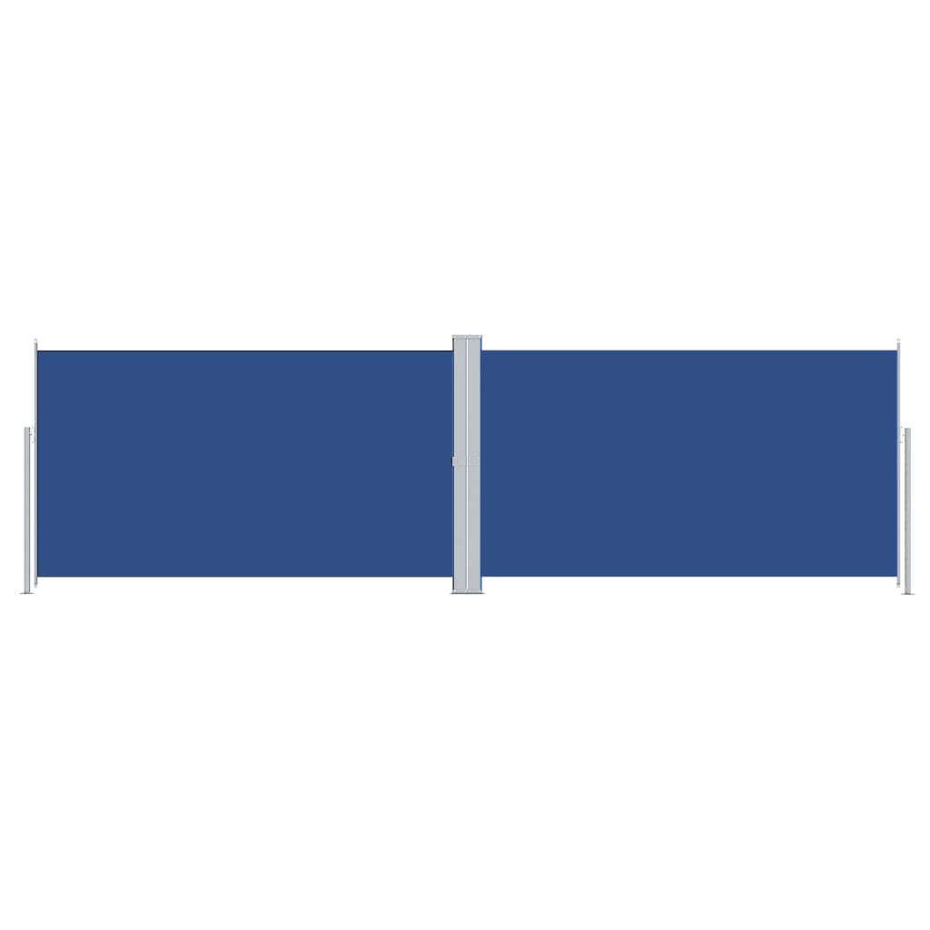 vidaXL Seitenmarkise Ausziehbar Blau 180x600 cm