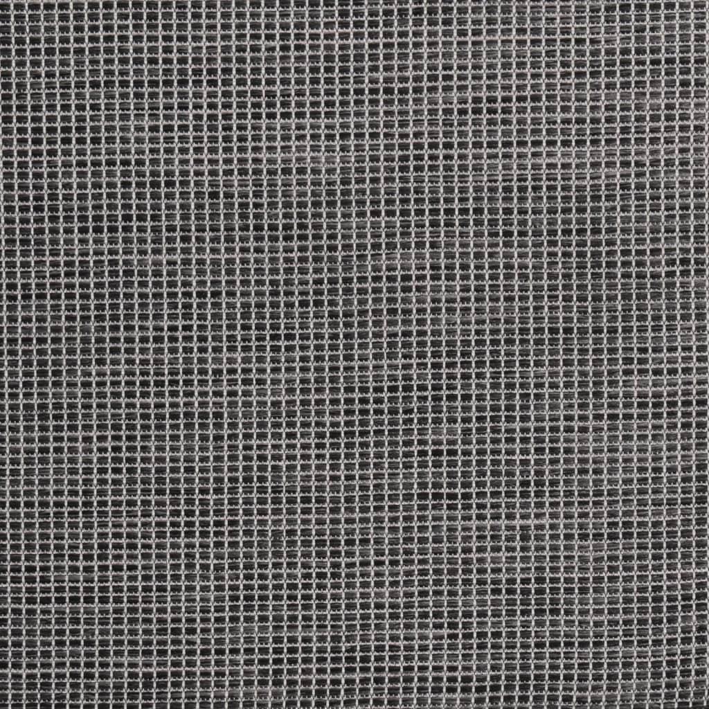 vidaXL Outdoor-Teppich Flachgewebe 160x230 cm Grau
