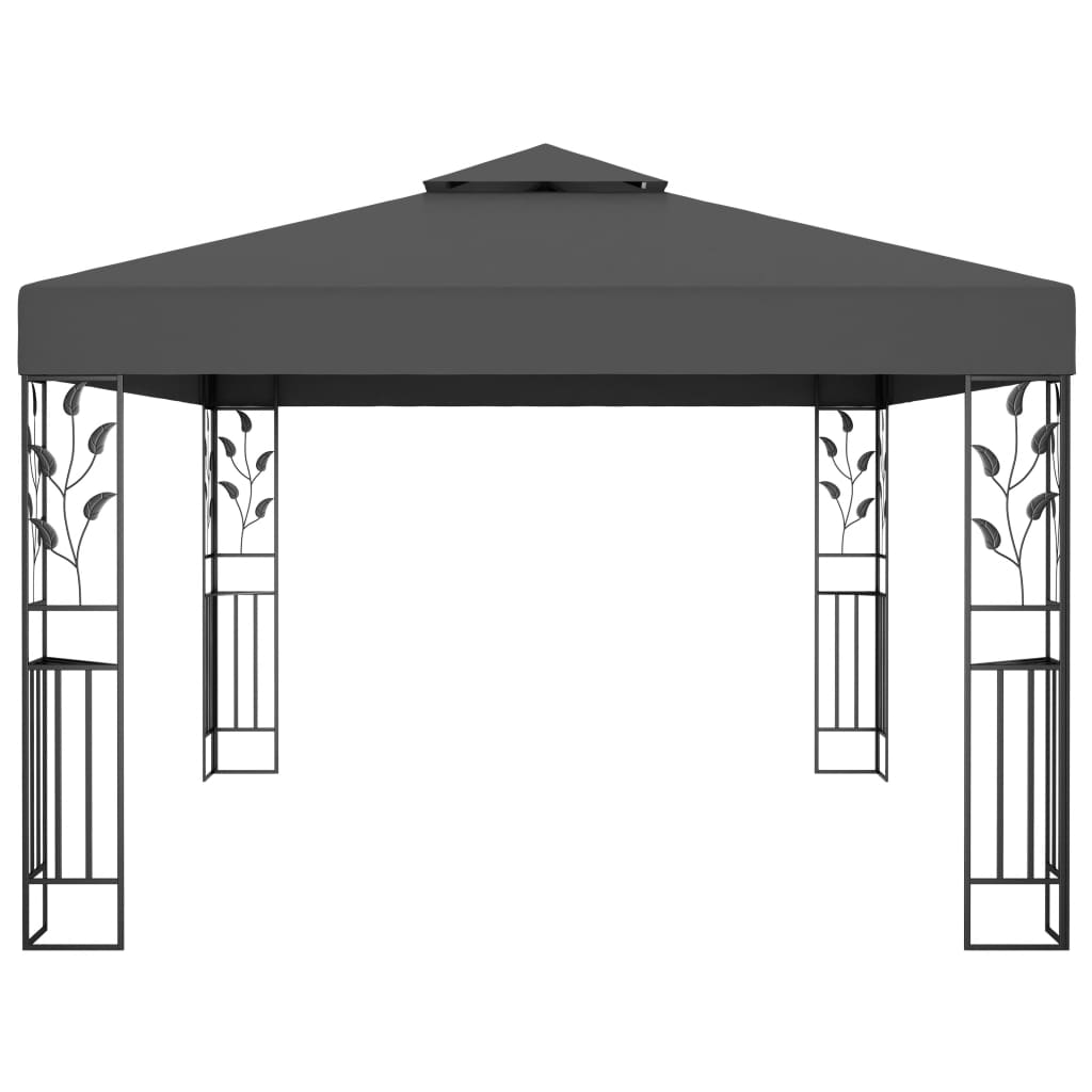 vidaXL Pavillon mit Doppeldach 3x4 m Anthrazit