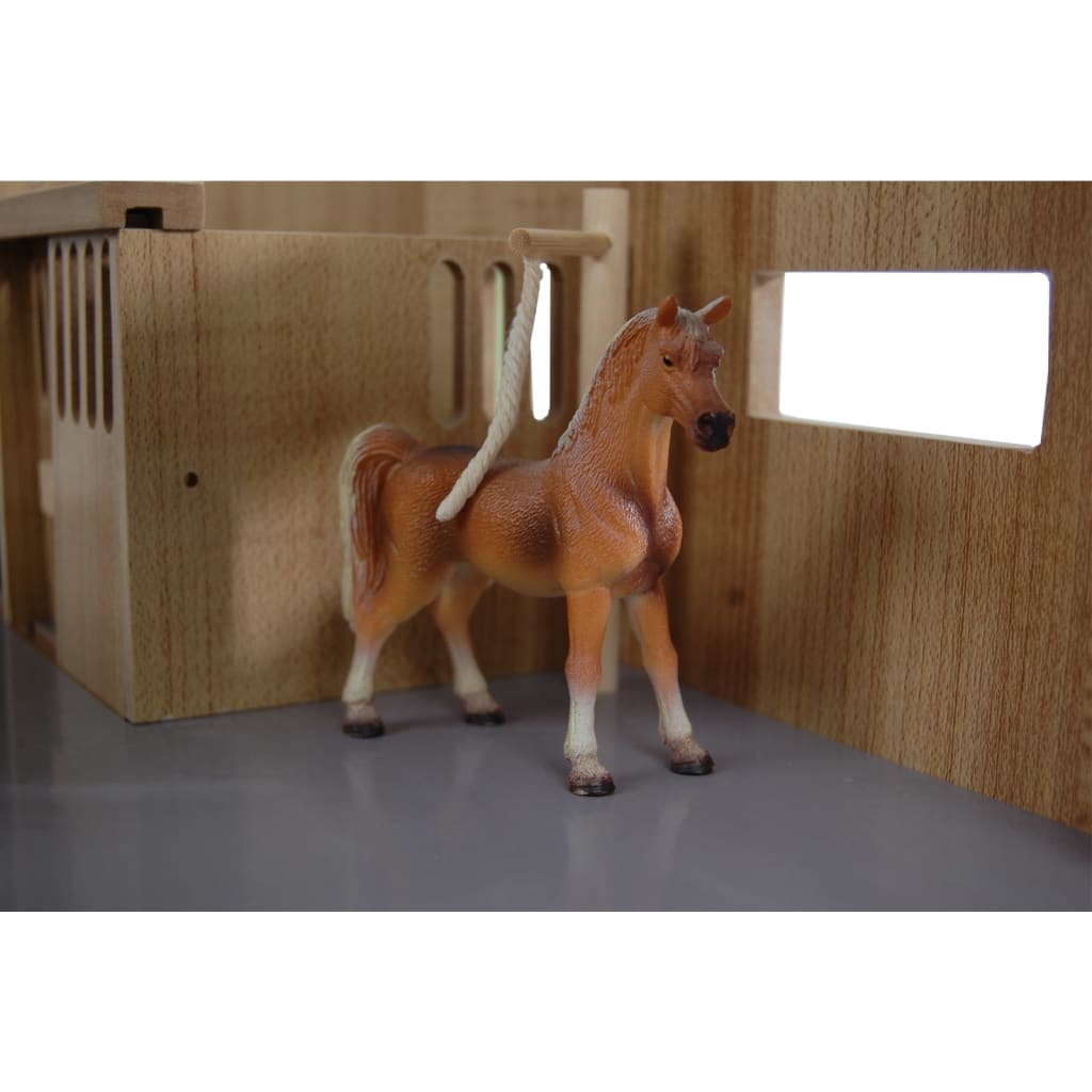 Kids Globe Spielzeug-Pferdestall mit 3 Boxen und Gasse 1:32