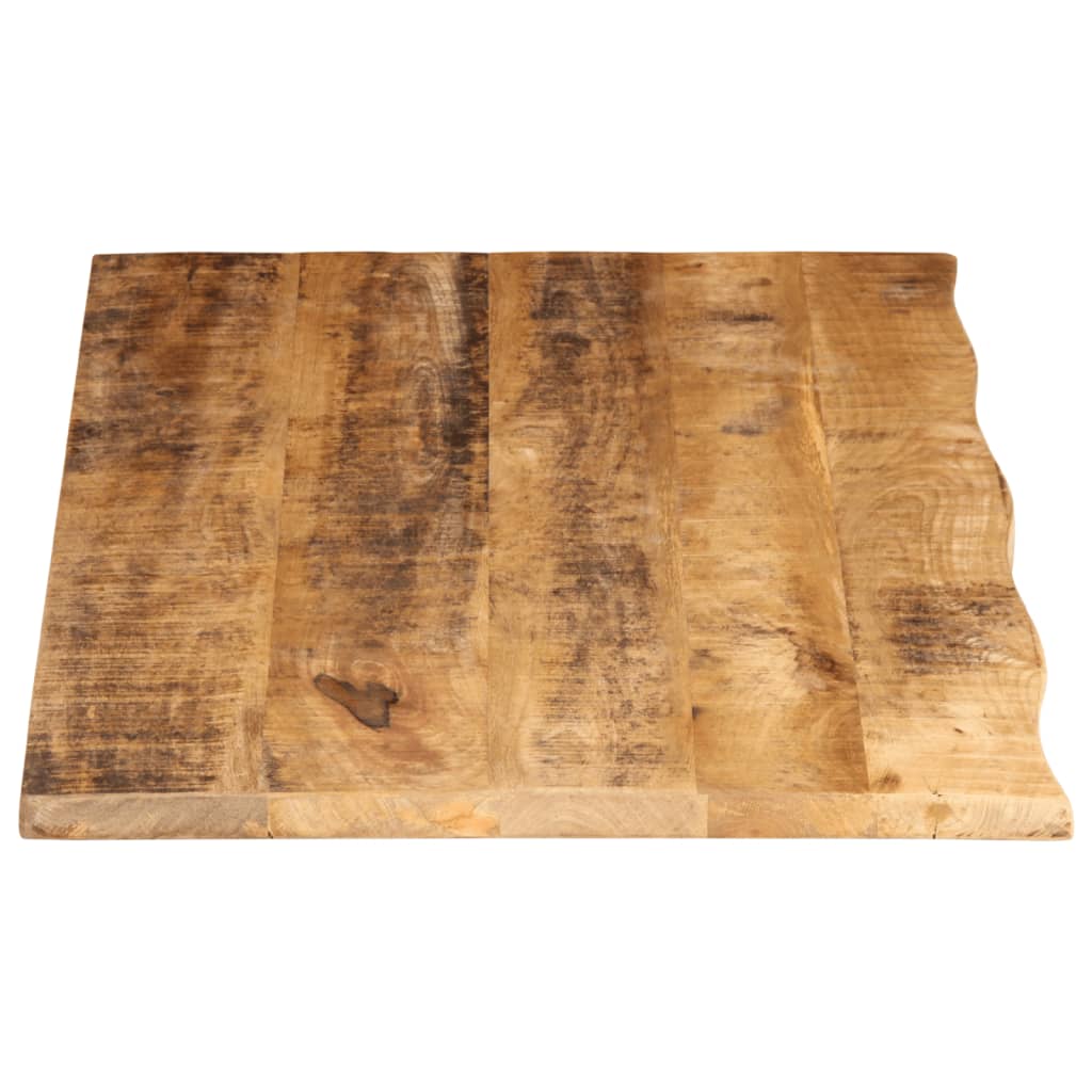 vidaXL Tischplatte 100x60x3,8 cm Baumkante Massivholz Raues Mangoholz