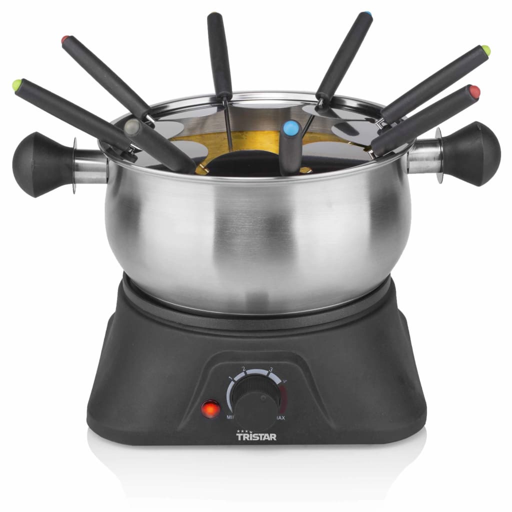 Tristar Familien-Fondue-Set 1400 W 1,3 L Edelstahl Silbern