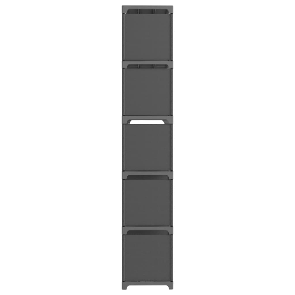vidaXL Würfel-Regal 15 Fächer Grau 103x30x175,5 cm Stoff