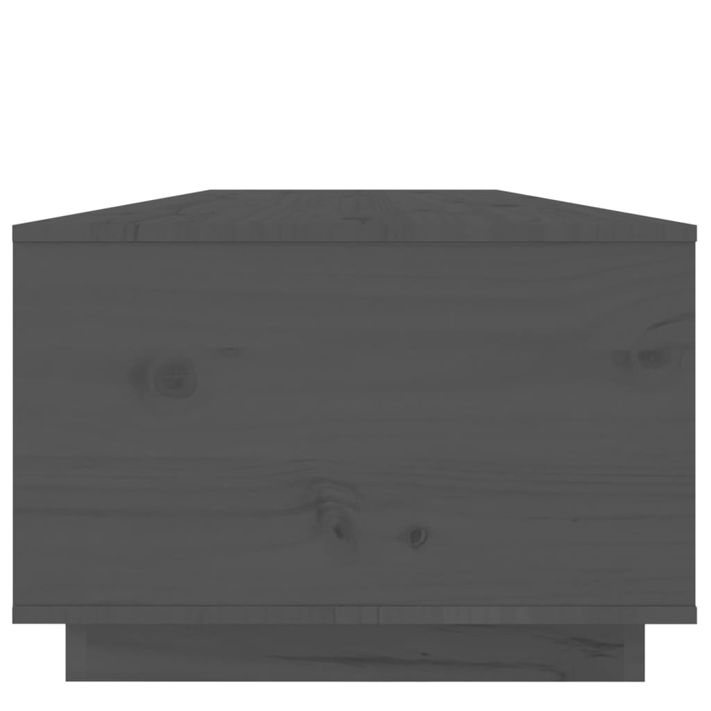 vidaXL Couchtisch Grau 100x50x35 cm Massivholz Kiefer