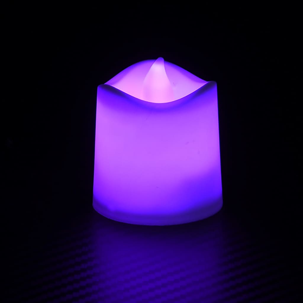vidaXL Flammenlose Teelichter LED-Kerzen Elektrisch 50 Stk. Bunt
