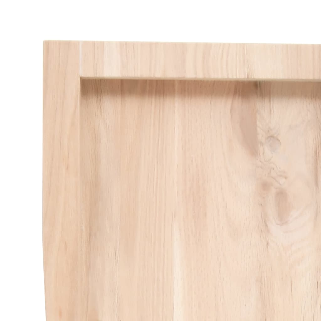 vidaXL Tischplatte 100x50x(2-6) cm Massivholz Unbehandelt Baumkante