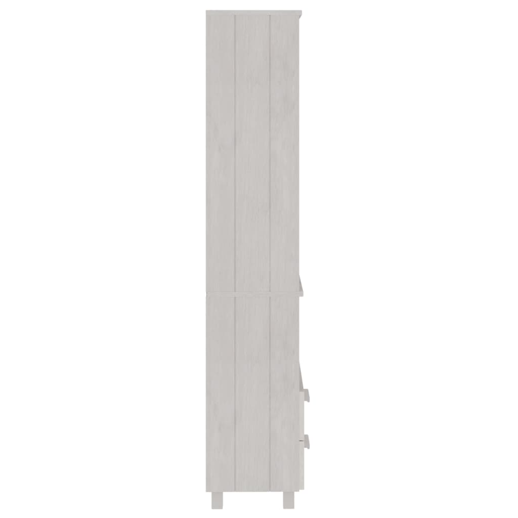 vidaXL Highboard HAMAR Weiß 60x35x180 cm Massivholz Kiefer