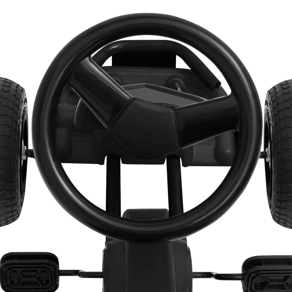 vidaXL Pedal Go-Kart mit Luftreifen Schwarz