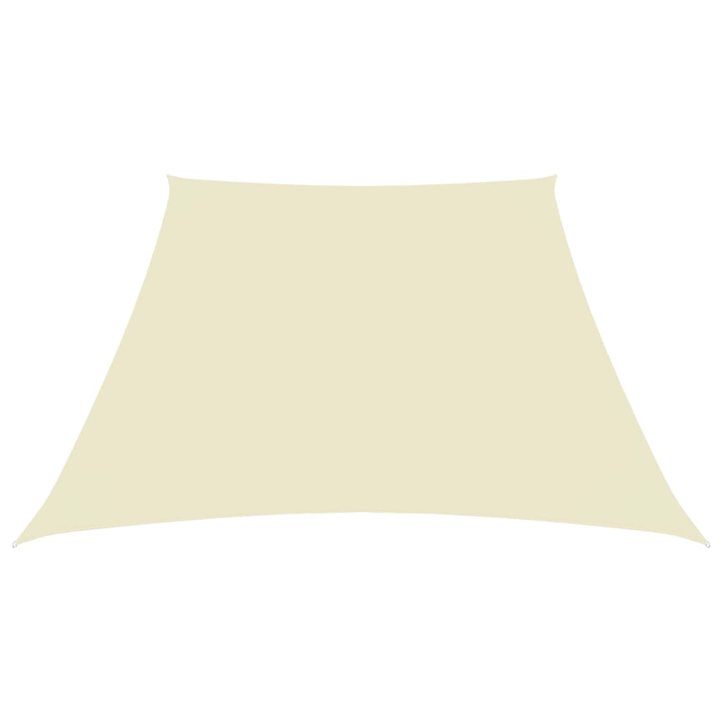 vidaXL Sonnensegel Oxford-Gewebe Trapezförmig 3/5x4 m Cremeweiß