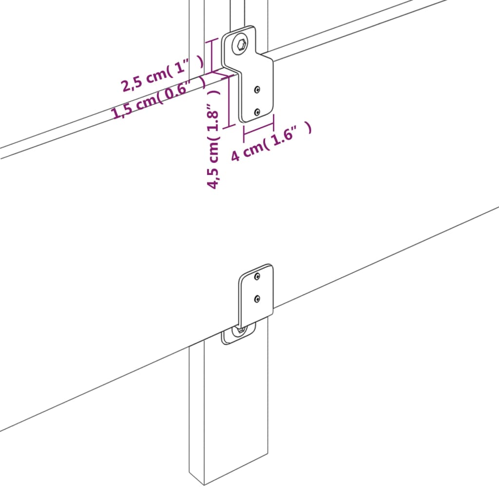 vidaXL Kopfteil mit Ohren Grau 103x23x118/128 cm Kunstleder