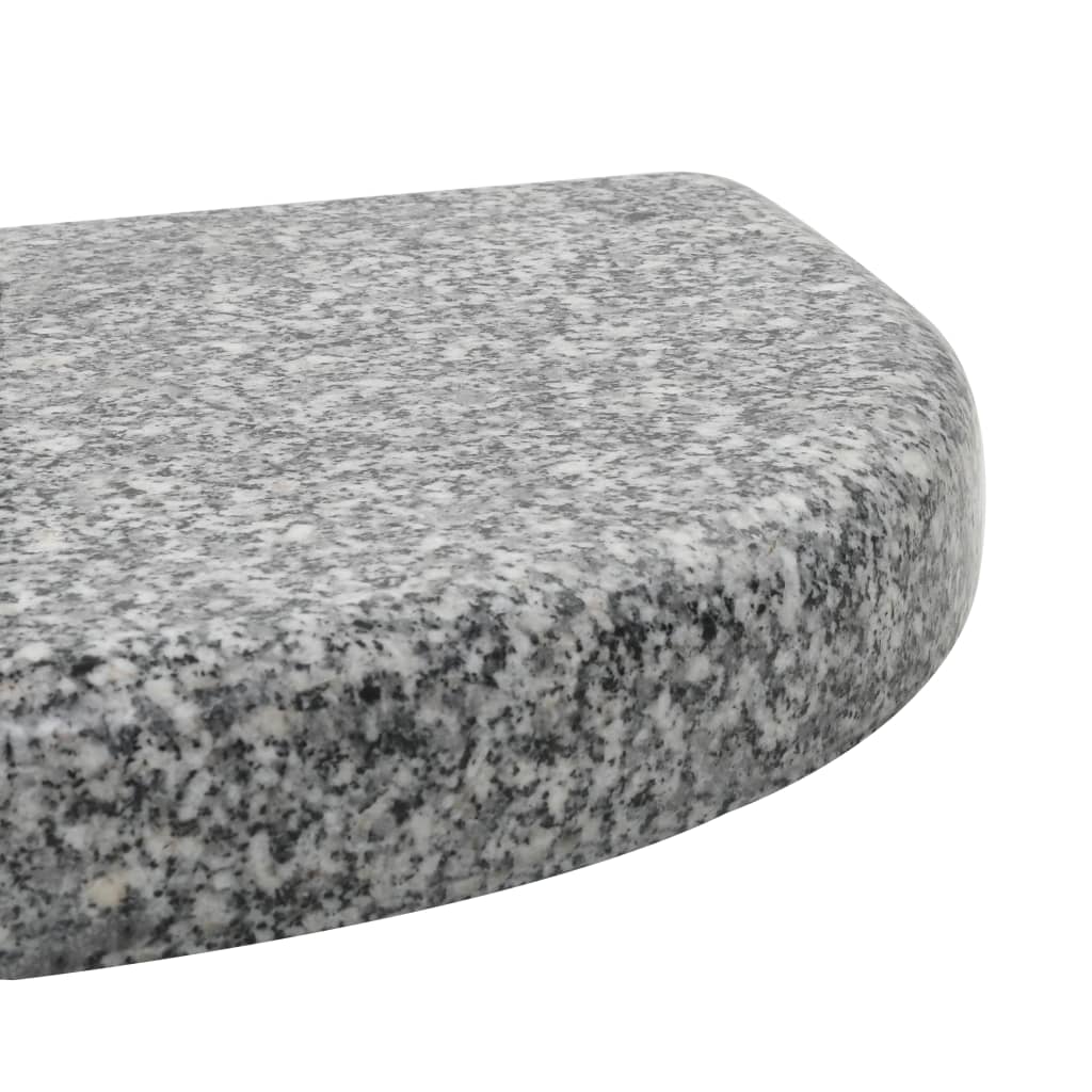 vidaXL Sonnenschirmständer Granit 10 kg Gebogen Grau