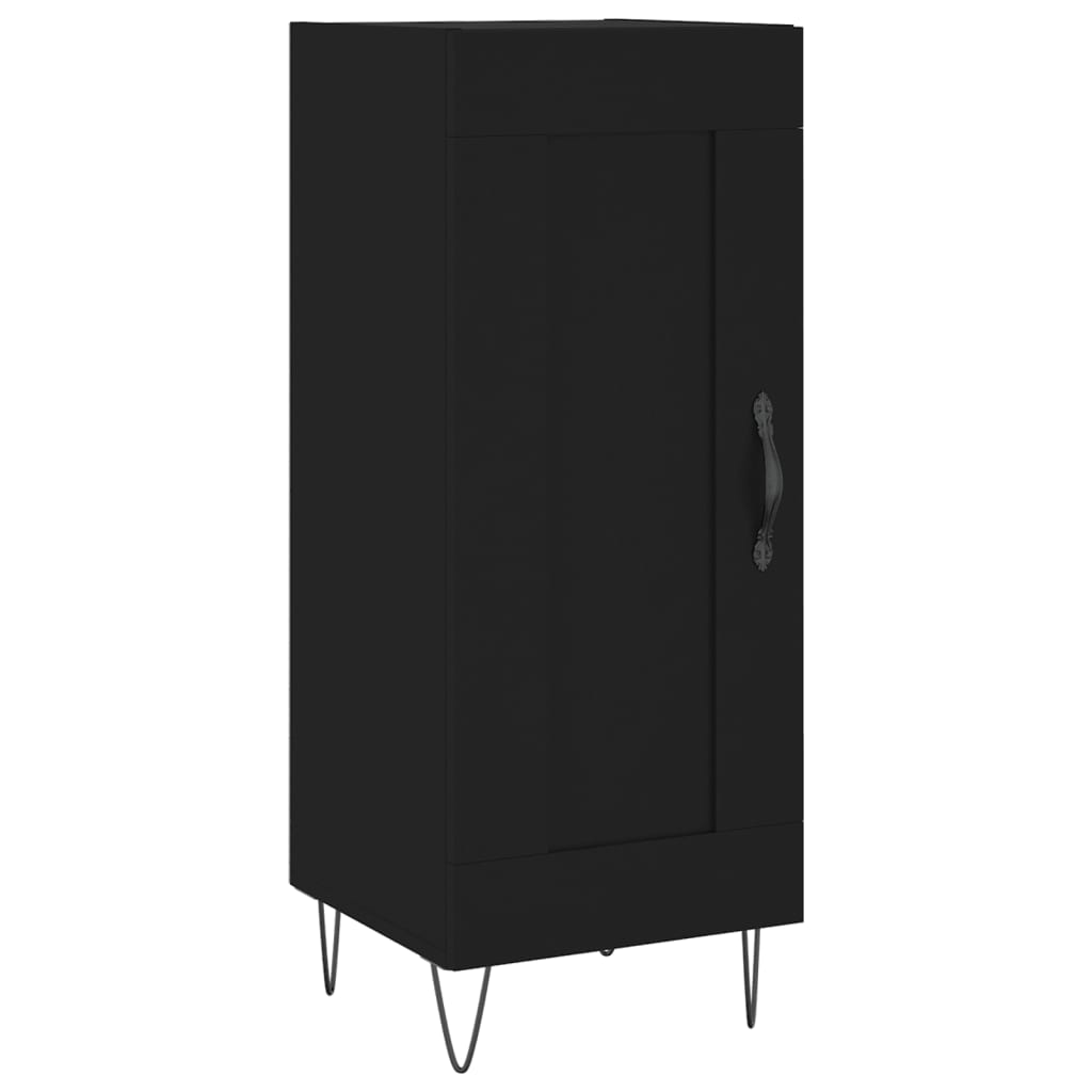 vidaXL Highboard Schwarz 34,5x34x180 cm Holzwerkstoff