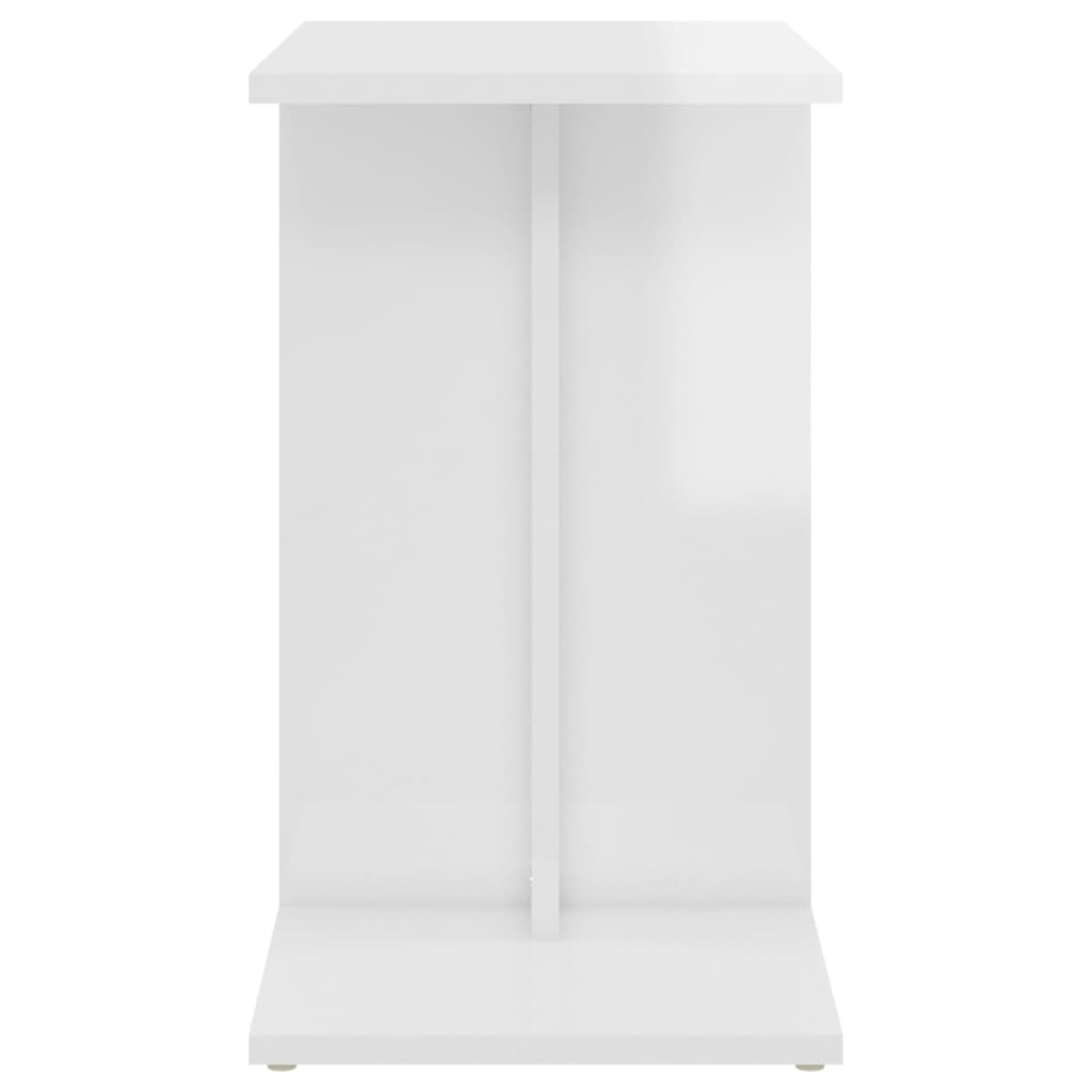 vidaXL Beistelltisch Hochglanz-Weiß 50x30x50 cm Holzwerkstoff
