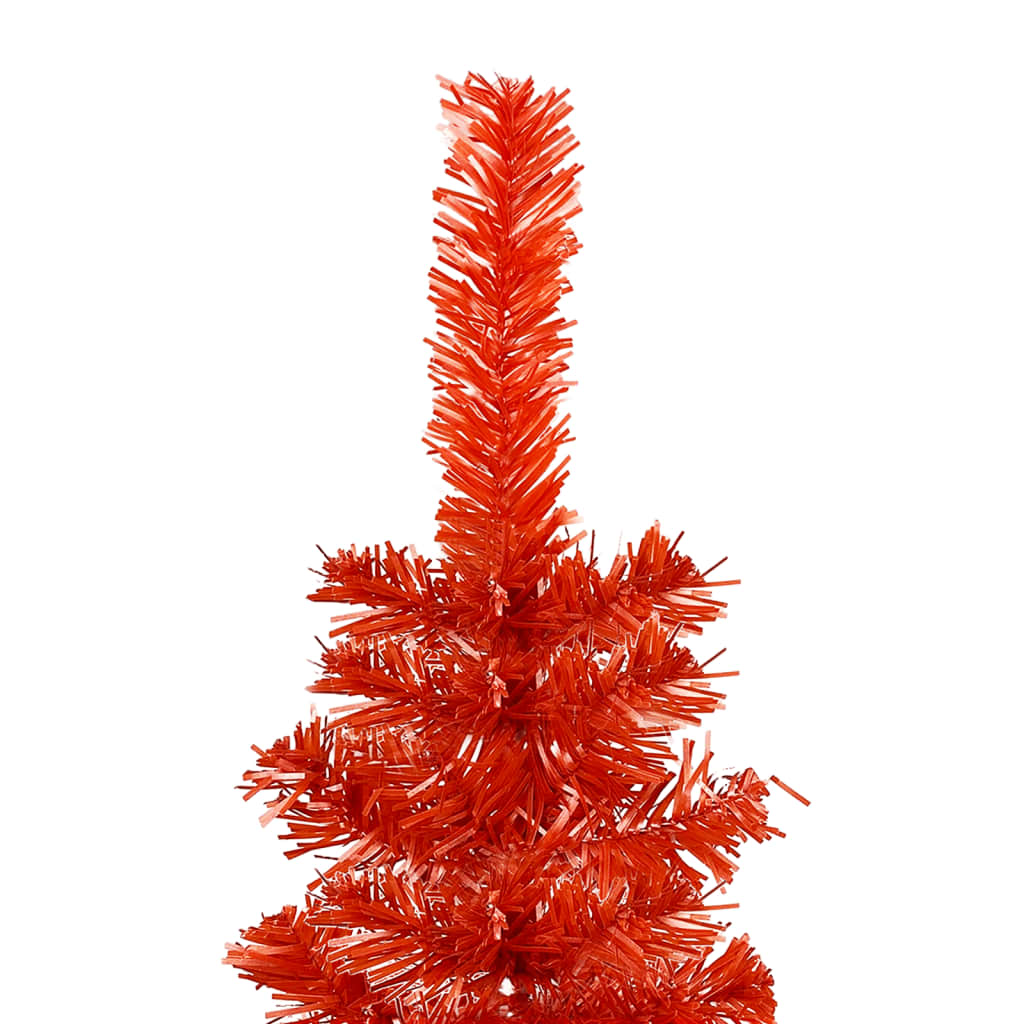 vidaXL Schlanker Weihnachtsbaum Rot 150 cm