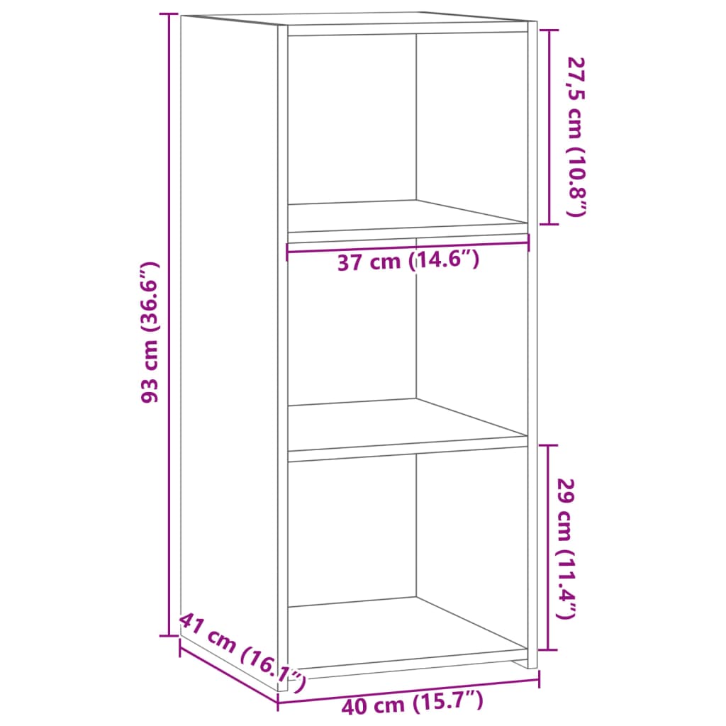 vidaXL Sideboard Weiß 40x41x93 cm Holzwerkstoff