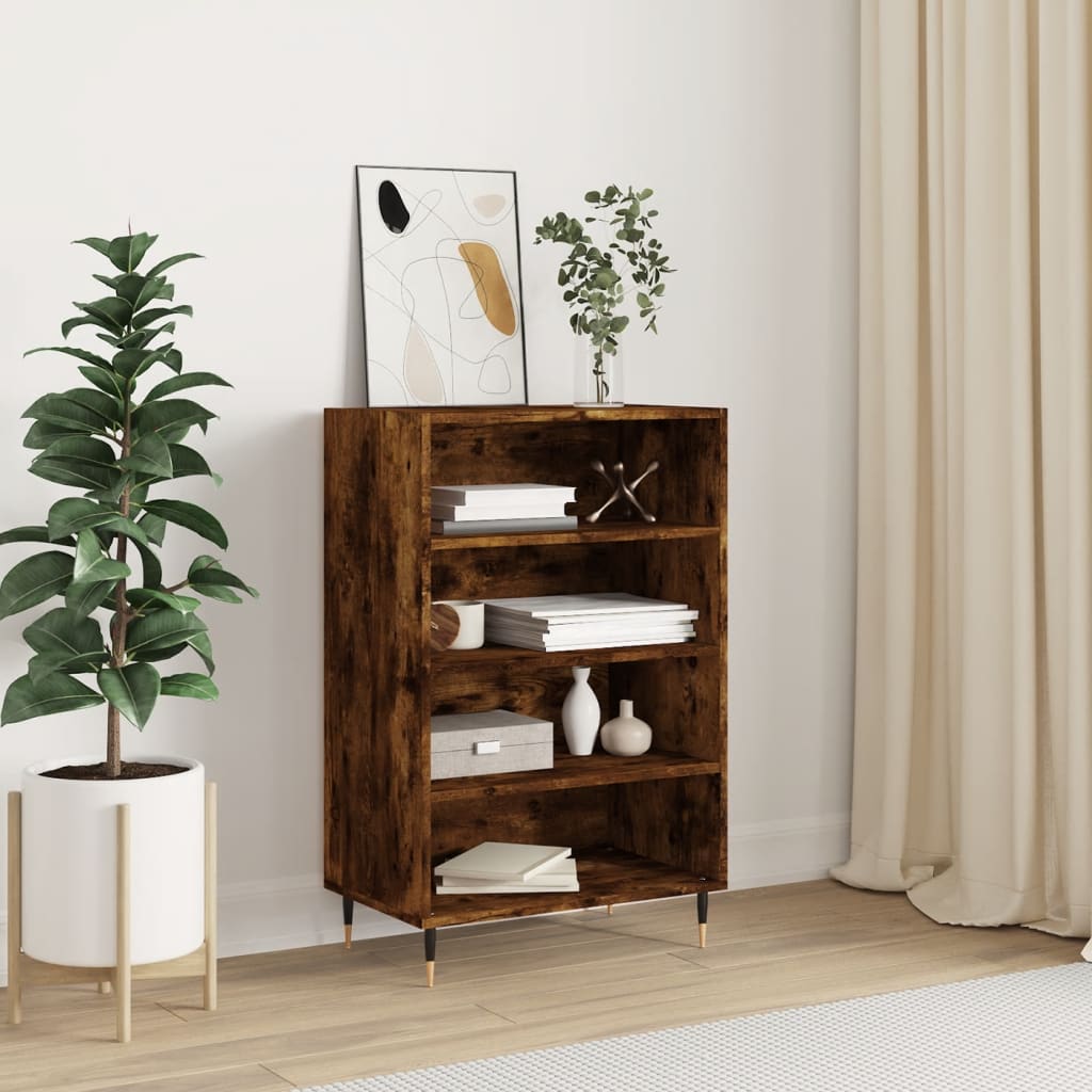 vidaXL Highboard Räuchereiche 57x35x90 cm Holzwerkstoff