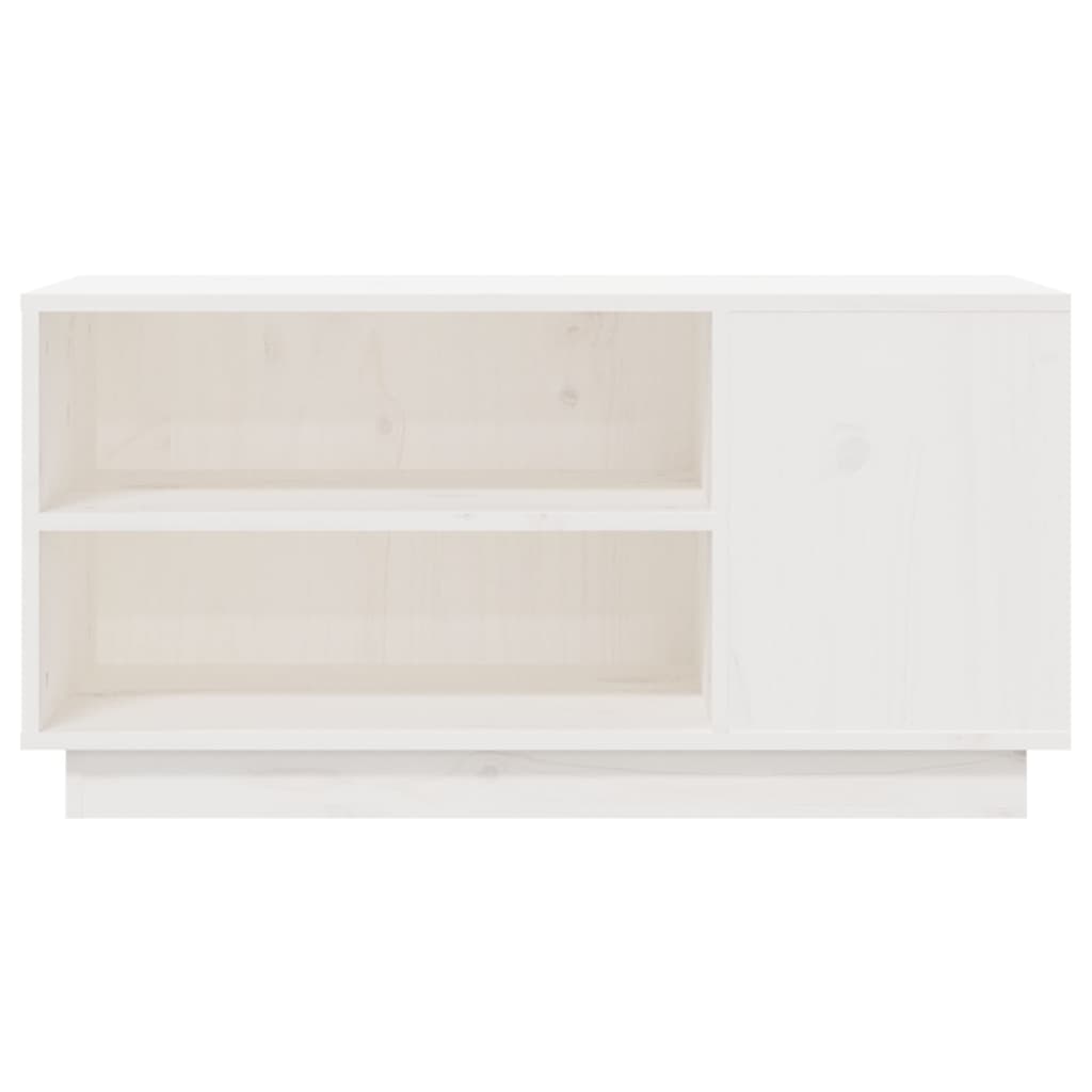 vidaXL TV-Schrank Weiß 80x35x40,5 cm Massivholz Kiefer