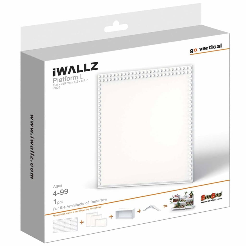 iWALLZ 3-teiliges Plattformen-Set Weiß i8025