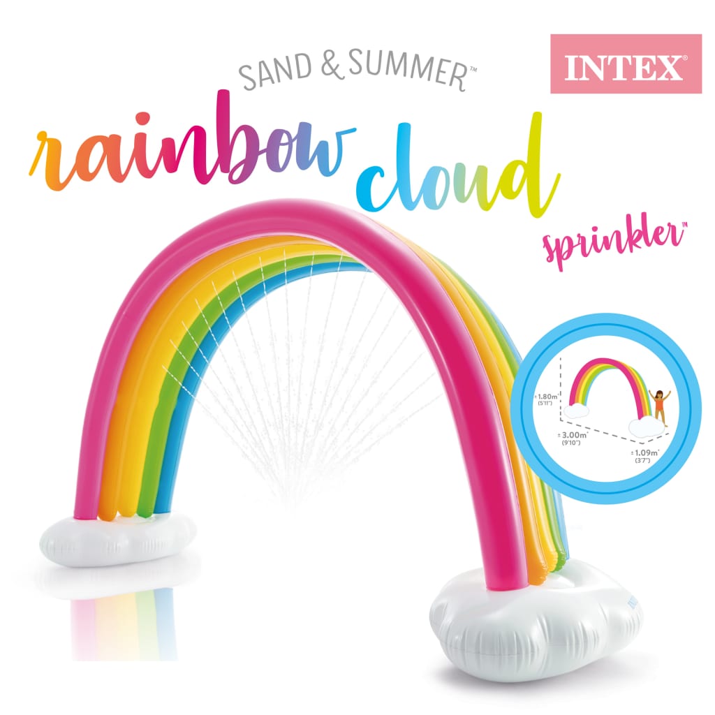 Intex Rainbow Cloud Wassersprinkler Mehrfarbig 300x109x180 cm