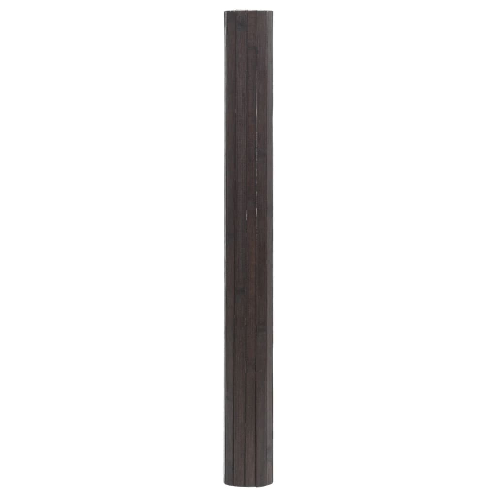 vidaXL Teppich Rechteckig Dunkelbraun 60x100 cm Bambus