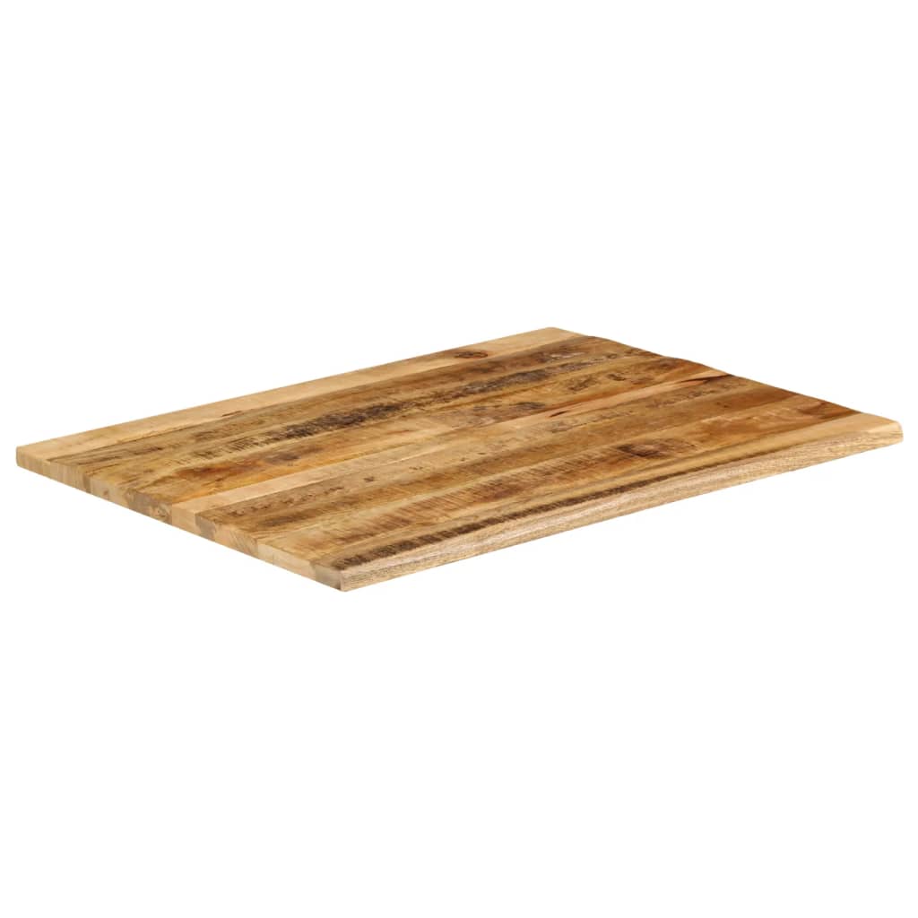 vidaXL Tischplatte 110x80x3,8 cm Baumkante Massivholz Raues Mangoholz