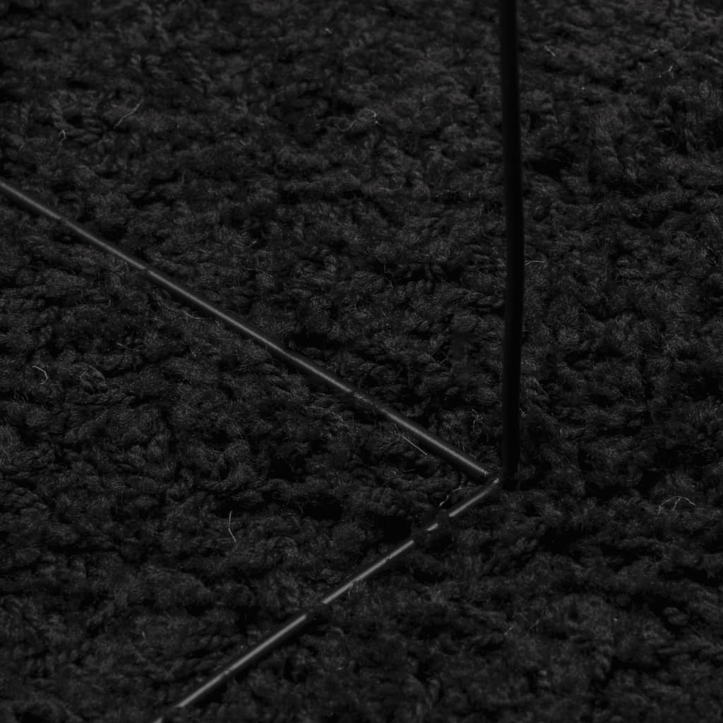 vidaXL Shaggy-Teppich PAMPLONA Hochflor Modern Schwarz 80x150 cm