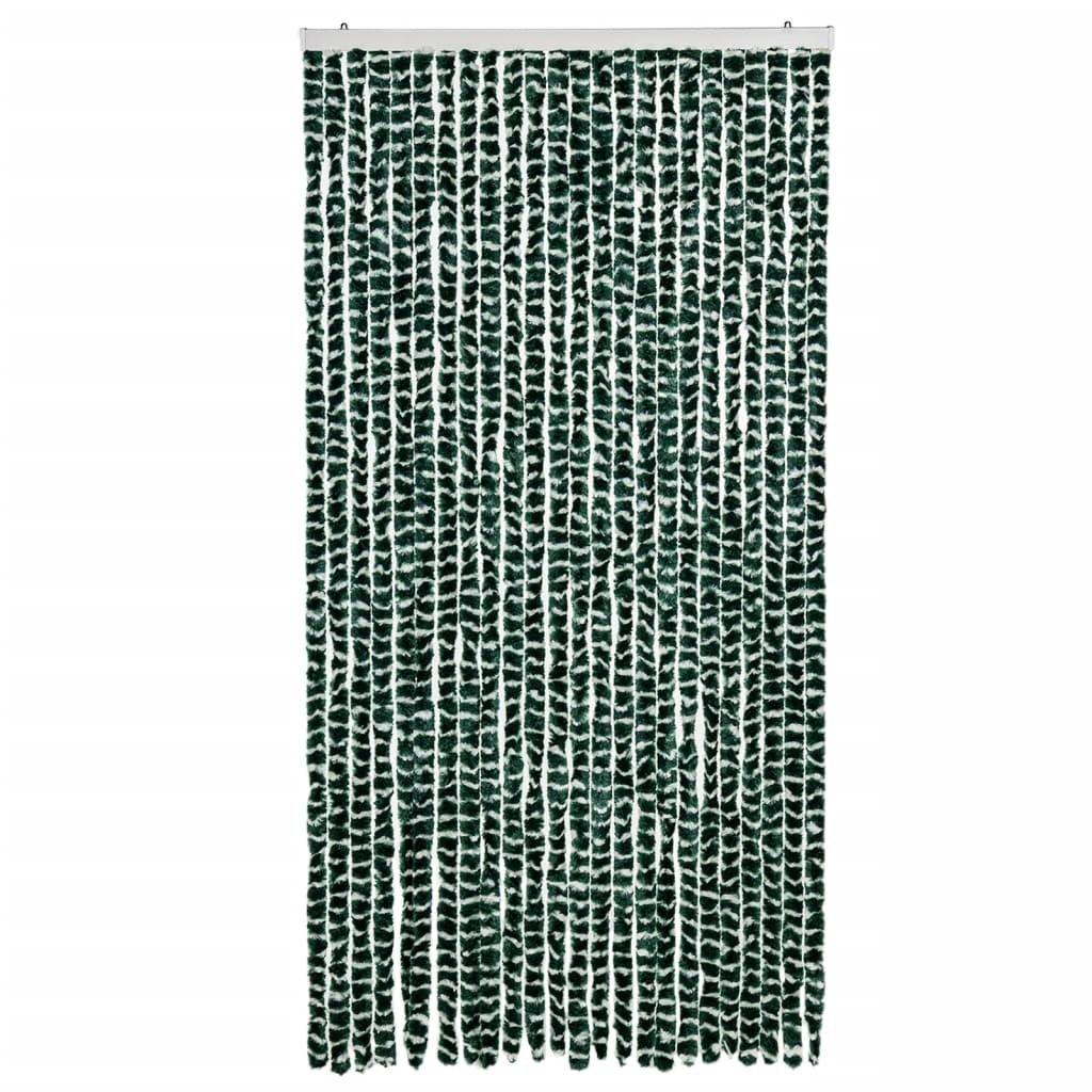 vidaXL Fliegenvorhang Grün und Weiß 100x200 cm Chenille