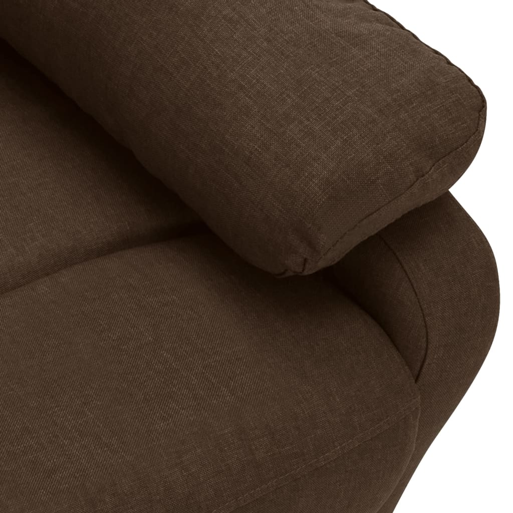 vidaXL 2-Sitzer-Sofa Verstellbar Dunkelbraun Stoff