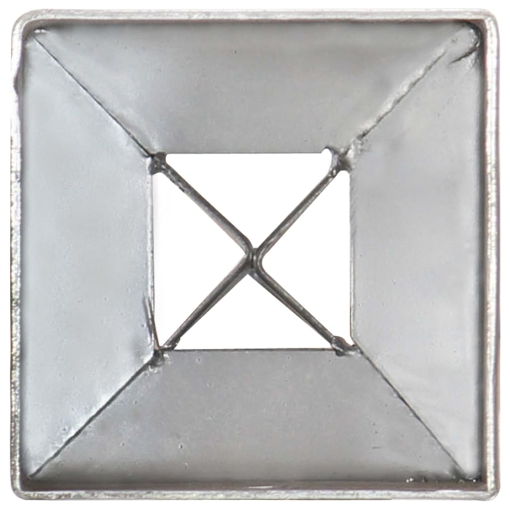 vidaXL Erdspieße 6 Stk. Silbern 7×7×90 cm Verzinkter Stahl