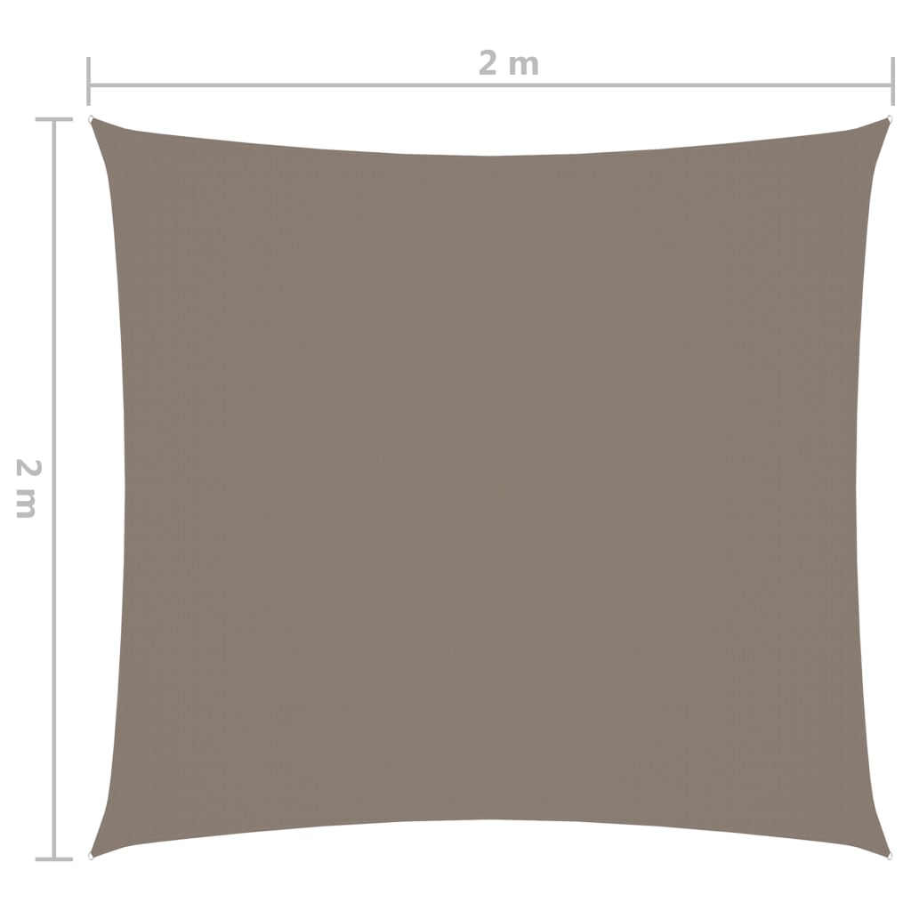 vidaXL Sonnensegel Oxford-Gewebe Quadratisch 2x2 m Taupe