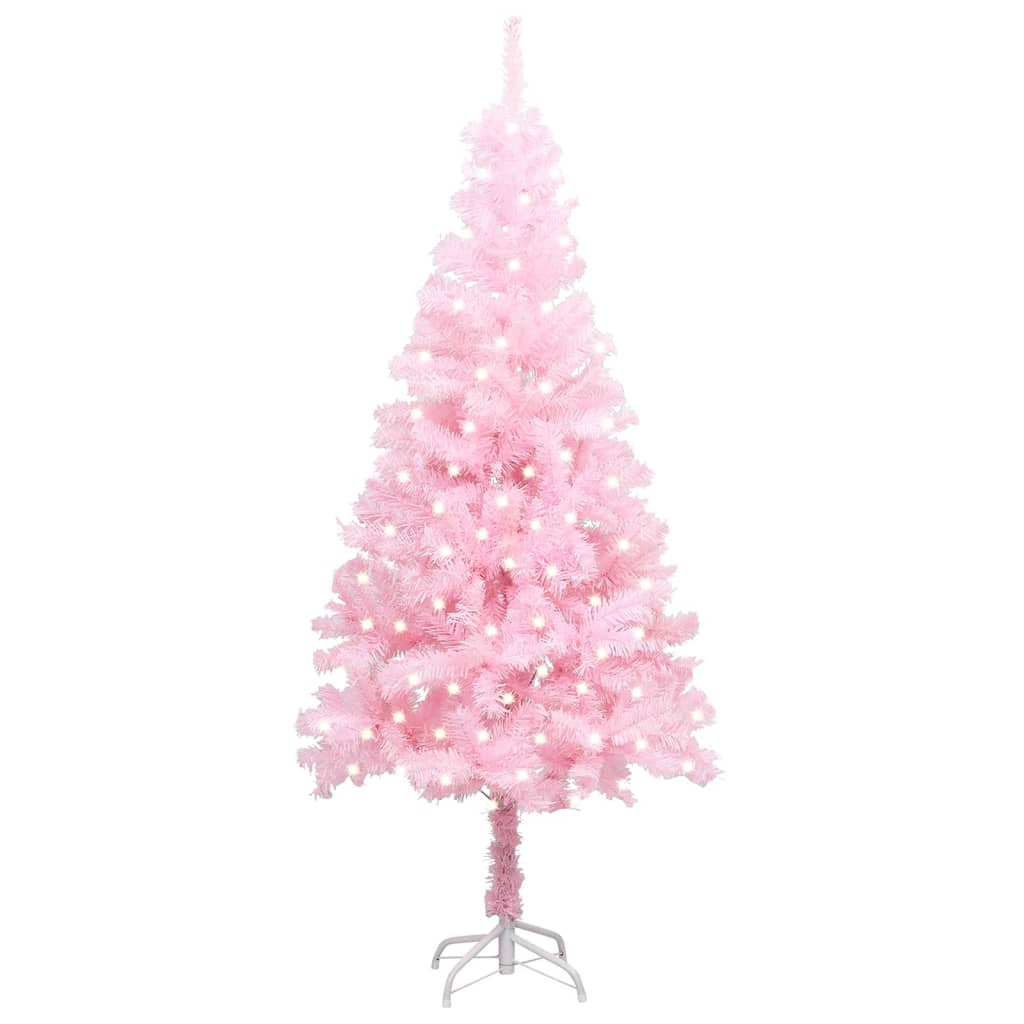 vidaXL Künstlicher Weihnachtsbaum mit Beleuchtung & Ständer Rosa 240cm