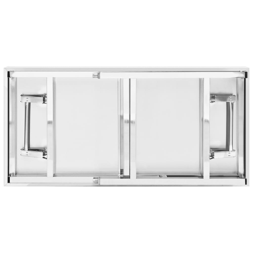 vidaXL Küchen-Arbeitstisch mit Aufsatzboard 120x60x115 cm Edelstahl