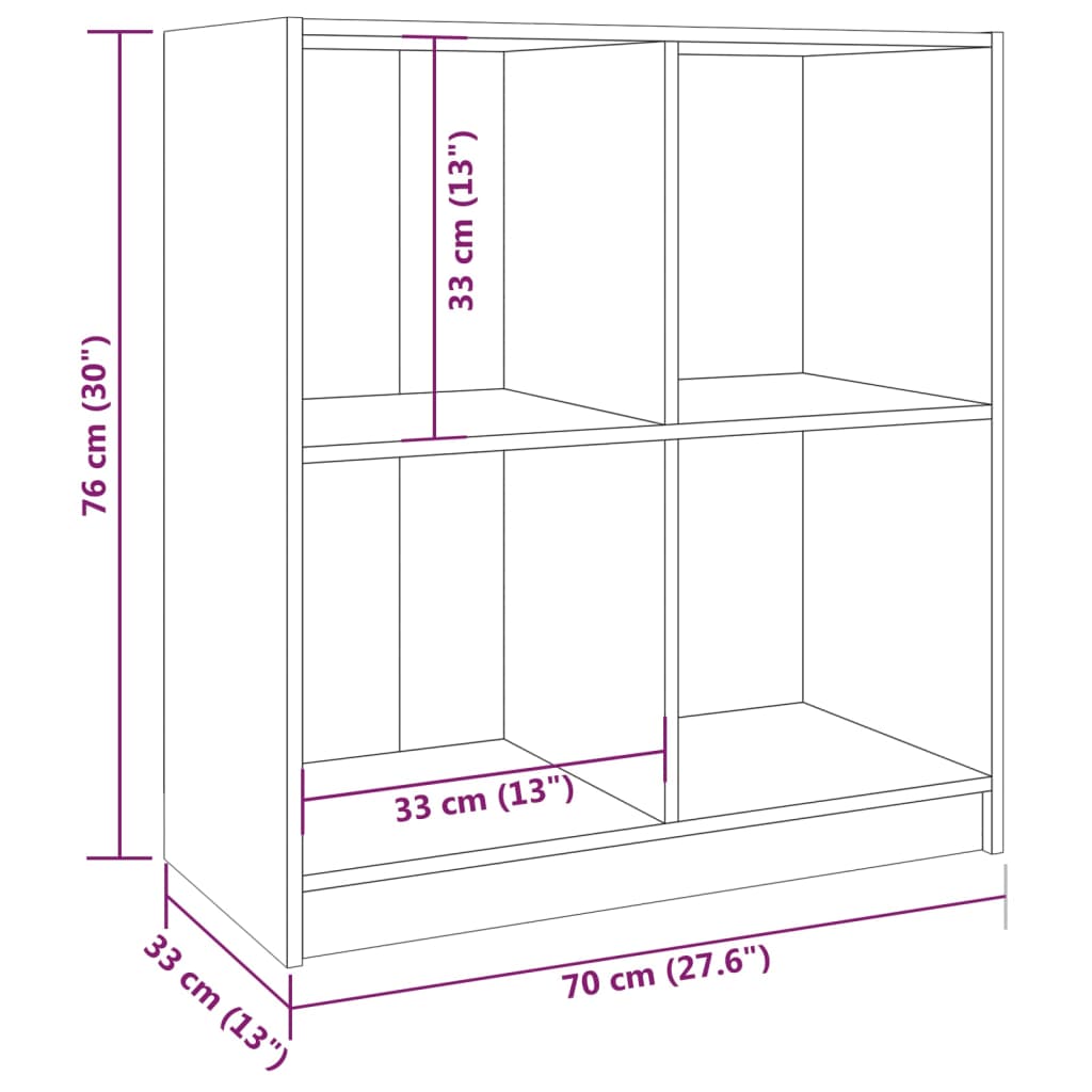 vidaXL Sideboard Weiß 70x33x76 cm Massivholz Kiefer