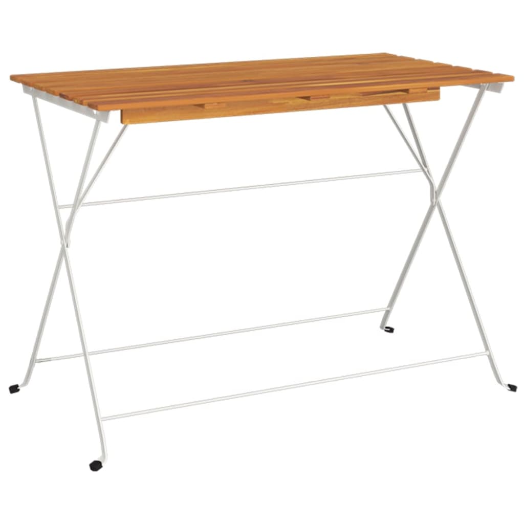 vidaXL Bistrotisch Klappbar 100x54x71 cm Massivholz Akazie und Stahl