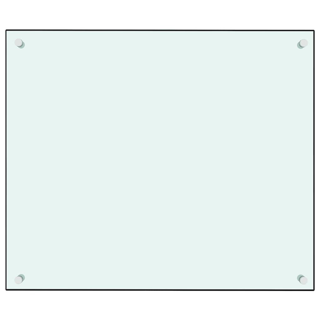 vidaXL Küchenrückwand Weiß 70x60 cm Hartglas