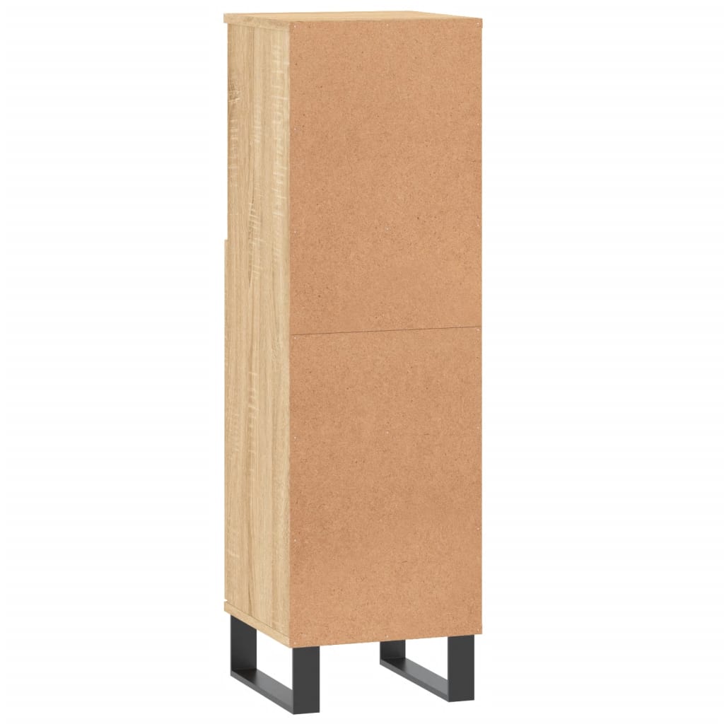 vidaXL Badschrank Sonoma-Eiche 30x30x100 cm Holzwerkstoff