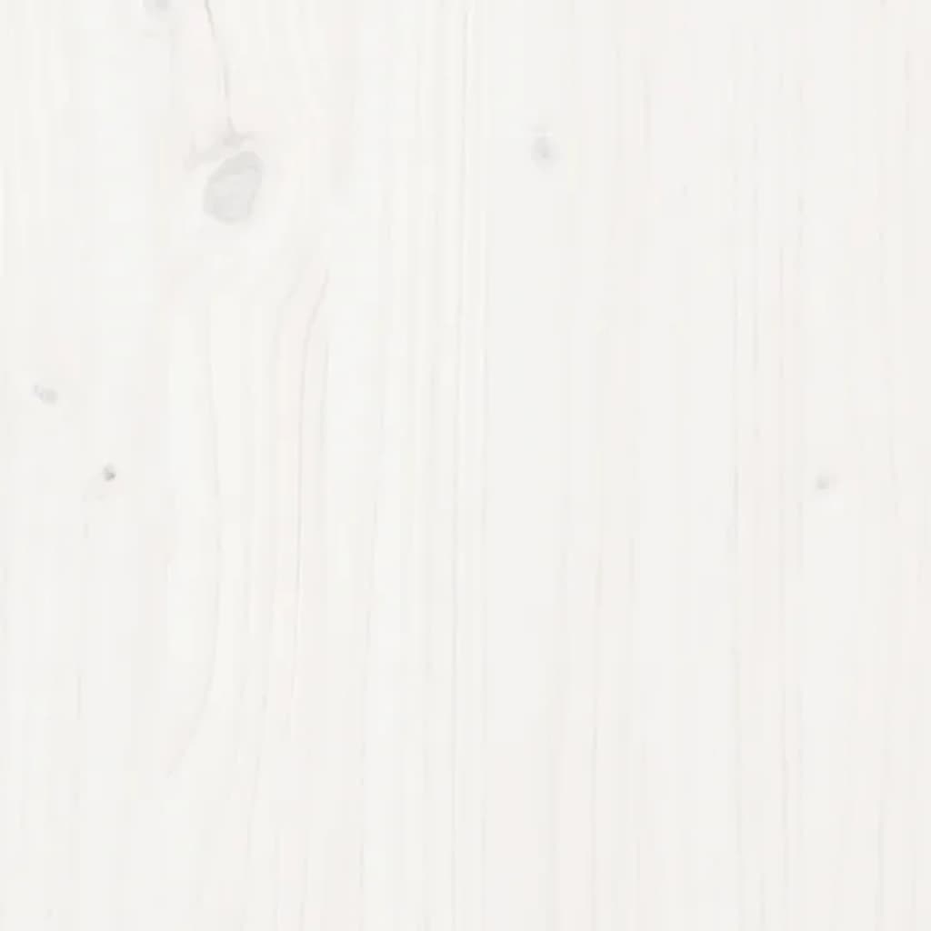 vidaXL Massivholzbett Kiefer 140x200 cm Weiß