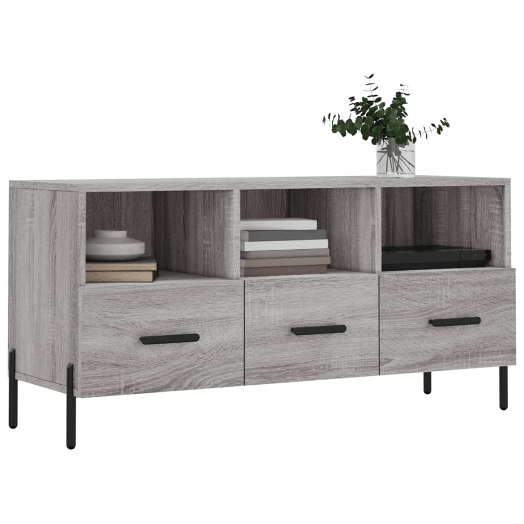 vidaXL TV-Schrank Grau Sonoma 102x36x50 cm Holzwerkstoff