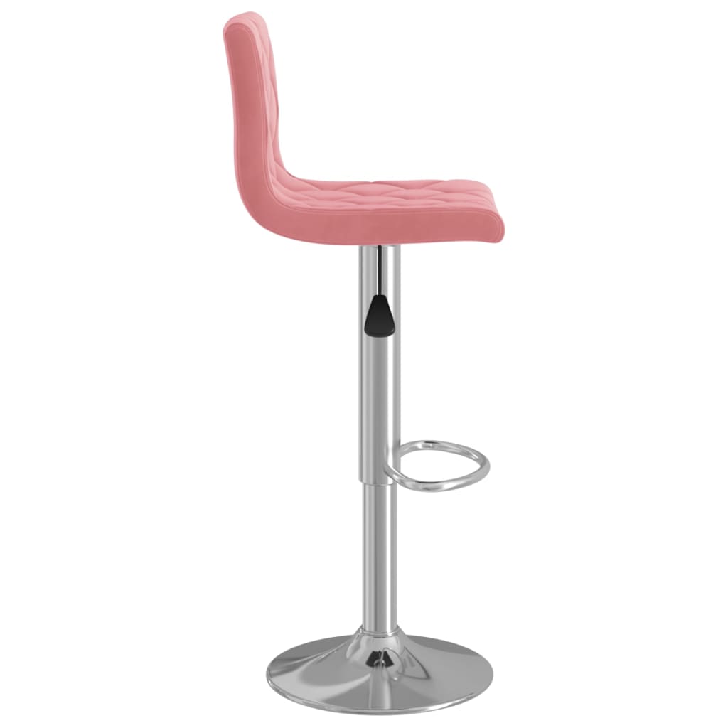 vidaXL Barhocker 2 Stk. Rosa Samt