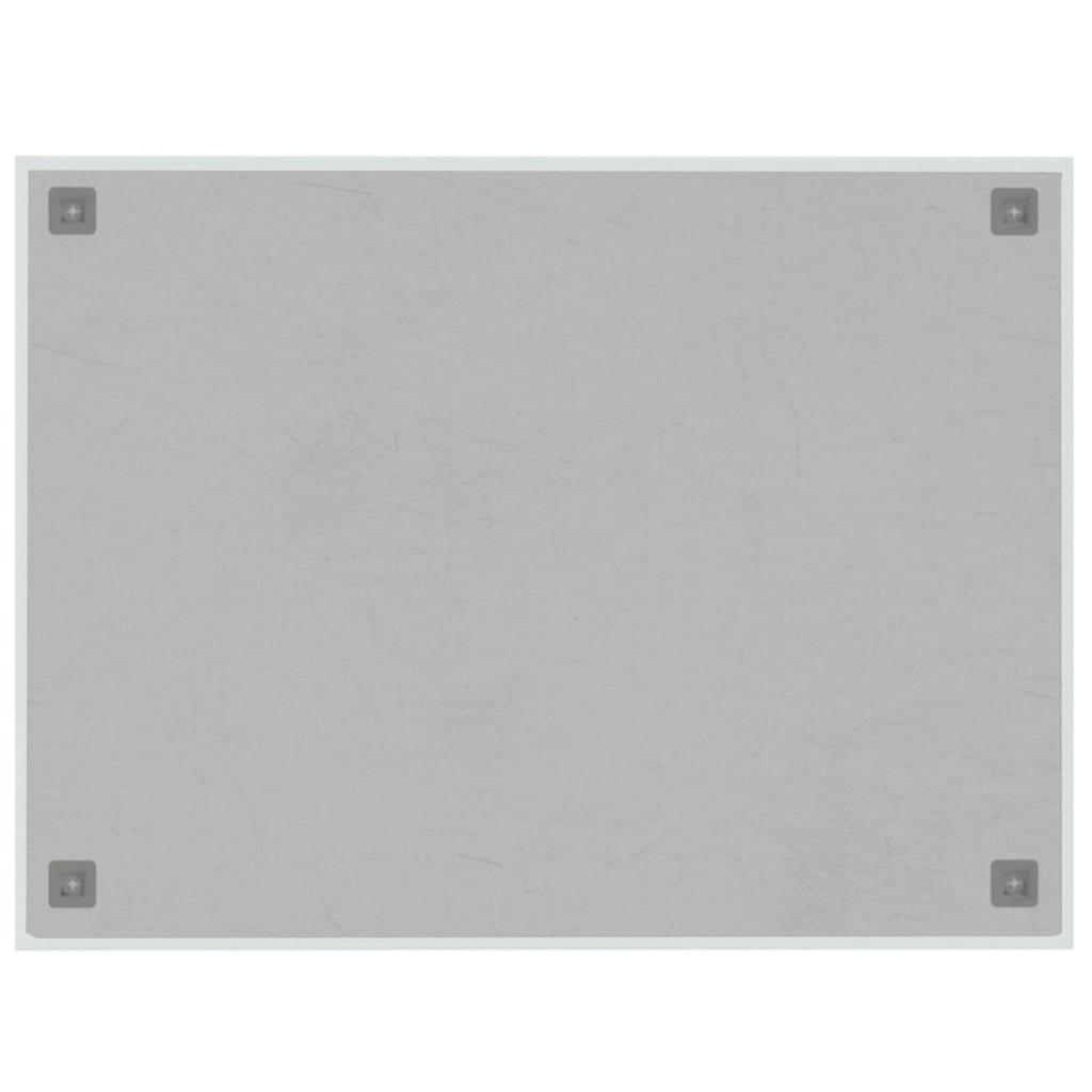 vidaXL Magnettafel Wandmontage Weiß 80x60 cm Hartglas