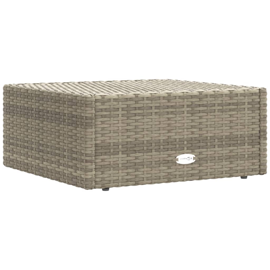 vidaXL 4-tlg. Garten-Lounge-Set mit Kissen Grau Poly Rattan