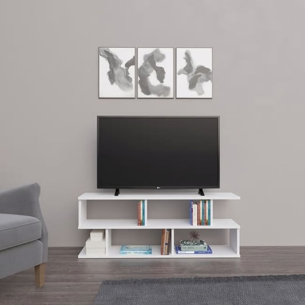 Homemania TV-Schrank Su 120x29,6x45 cm Weiß