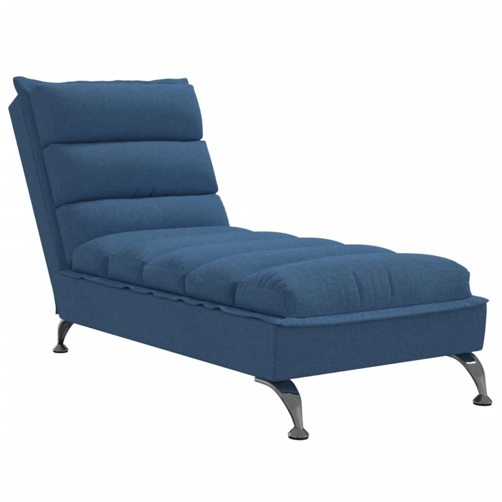 vidaXL Chaiselongue mit Kissen Blau Stoff